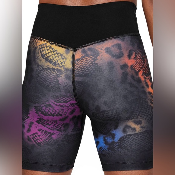 NWT NIKE ONE 7” DRI-FIT BLACK/MULTI WOMENS PERFORMANCE TRAINING SHORTS SZ XS - Picture 3 of 8